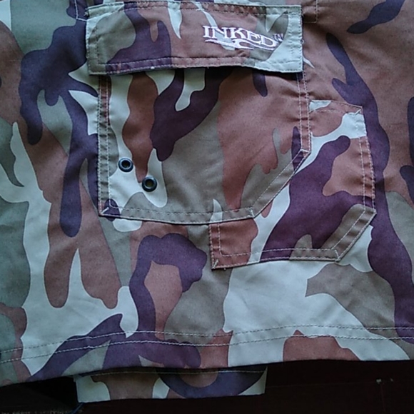 Men's Inked camo boardshorts/swim trunks size 36 - Picture 11 of 12